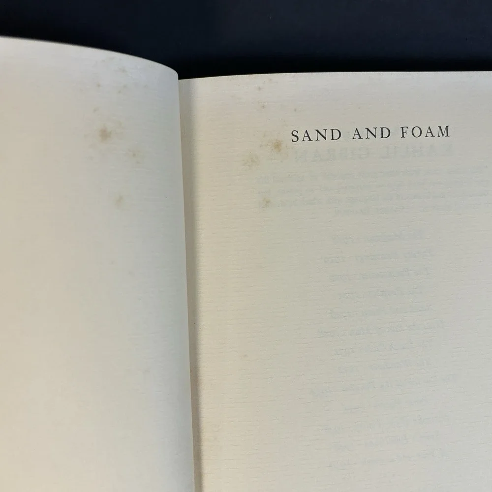 Sand and Foam: A Book of Aphorisms by Kahlil Gibran HC DJ  24th Printing  1967
